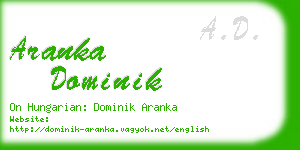 aranka dominik business card